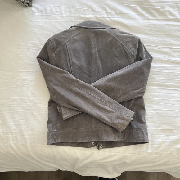 BLANKNYC Grey Genuine Suede Leather Jacket size Medium - Picture 6 of 7